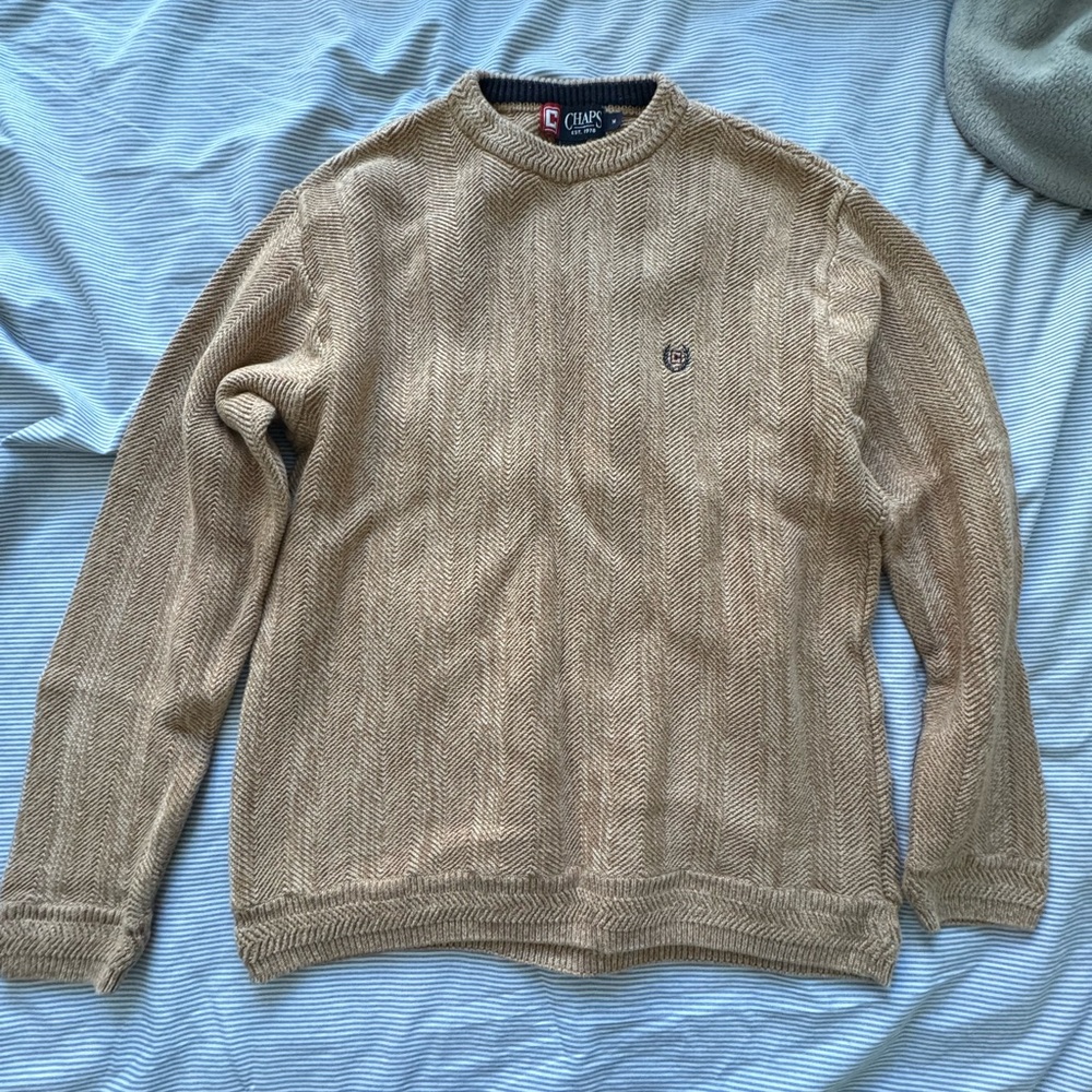 Medium Men’s Chaps sweater Golden Brown